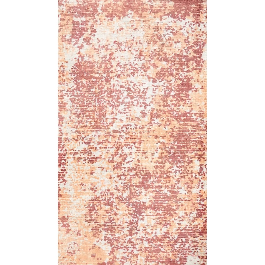 Hand Knotted Oriental Viscose Silk Carpet Modern Abstract Oranges & Rust Abstract Area Rug - 3' 11'' X 2' 0''