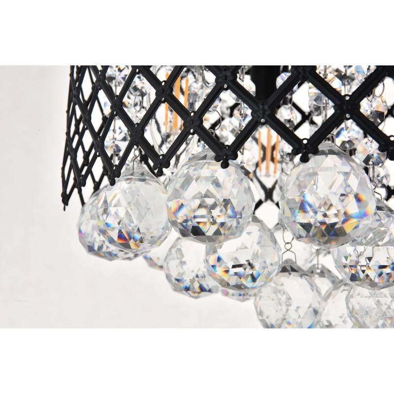 Elegant Lighting Tully 4 Light 14" Wide Flush Mount Drum Ceiling
