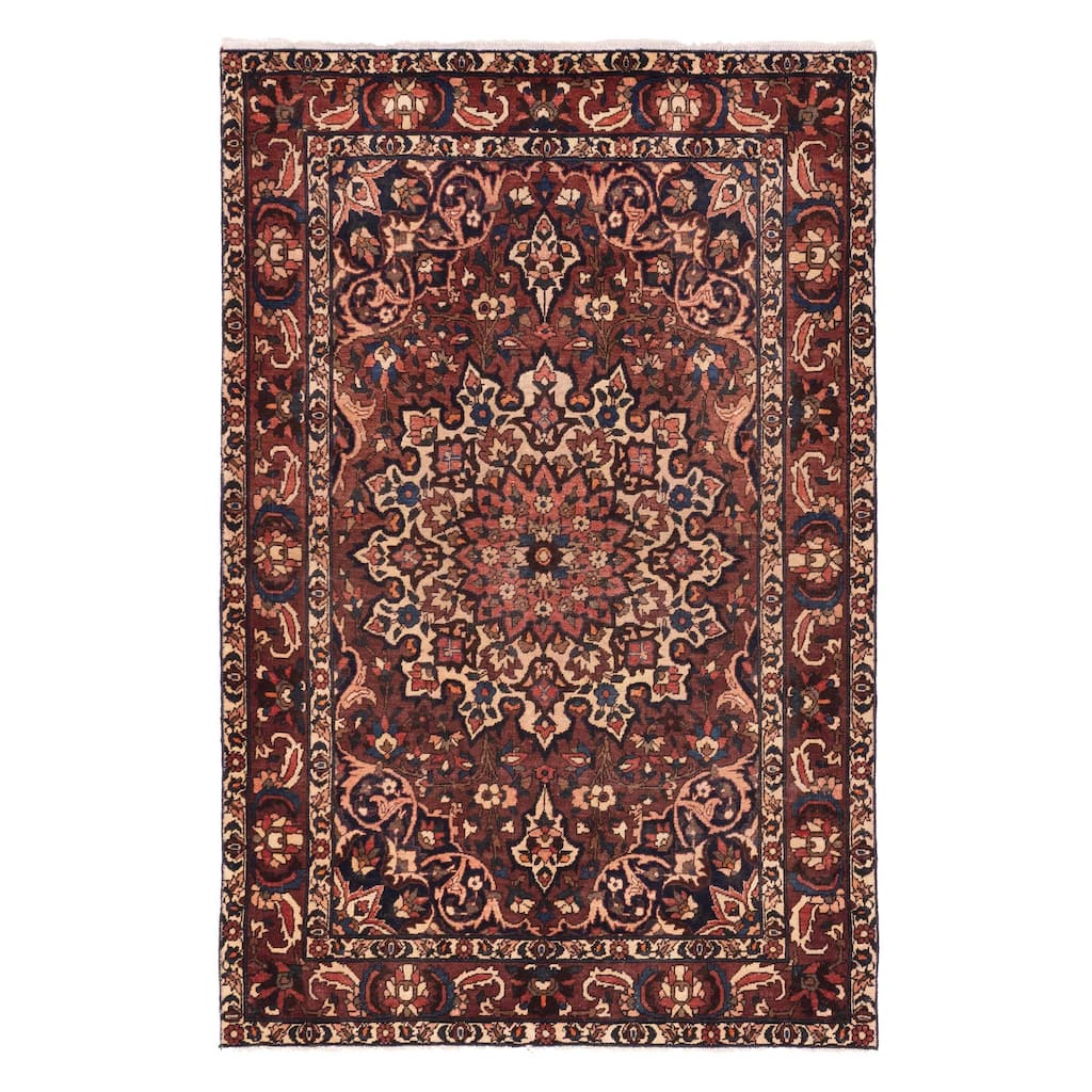ECARPETGALLERY Hand-knotted Kayseri Vintage Brown Wool Rug - 4'6 x 6'11