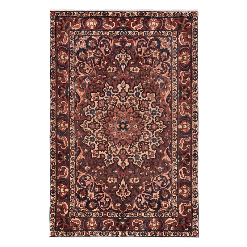 ECARPETGALLERY Hand-knotted Kayseri Vintage Brown Wool Rug - 4'6 x 6'11