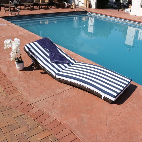Rattan folding shop sun lounger