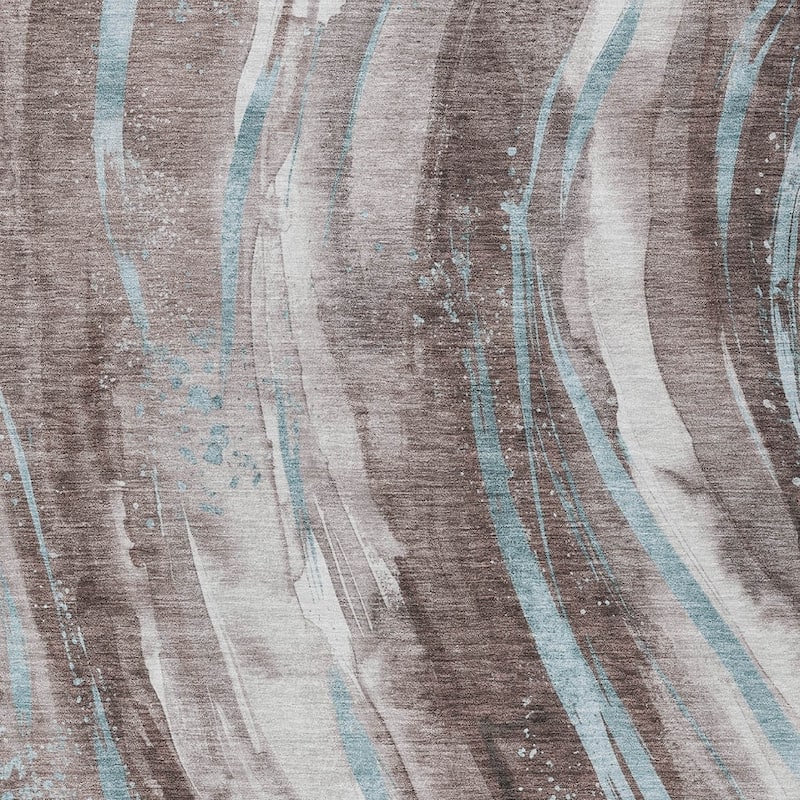 HomeRoots Abstract Transitional Rectangle Outdoor Rug