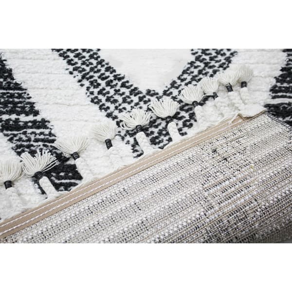 Bashian Korbin Ivory Black Contemporary Area Rug Overstock 32243190