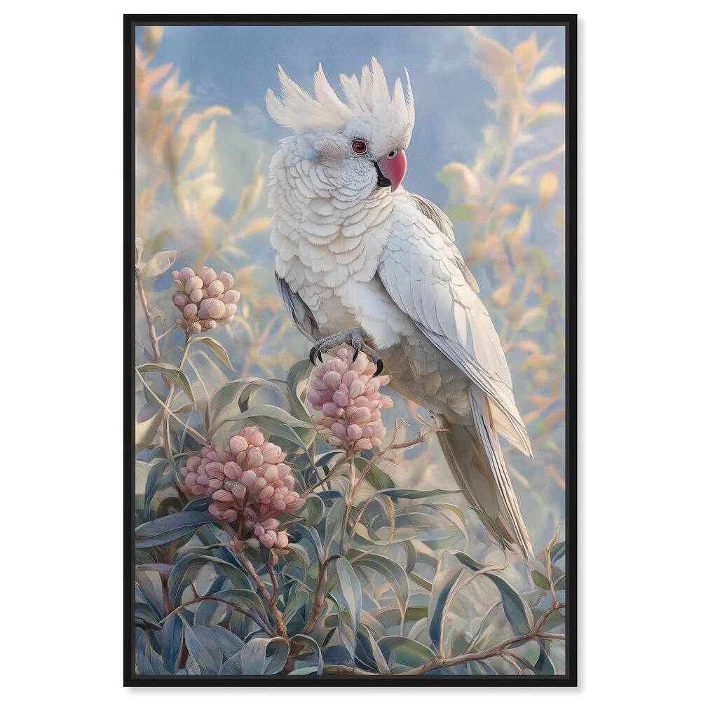 Cockatoo and Blossoms Canvas by Art Remedy