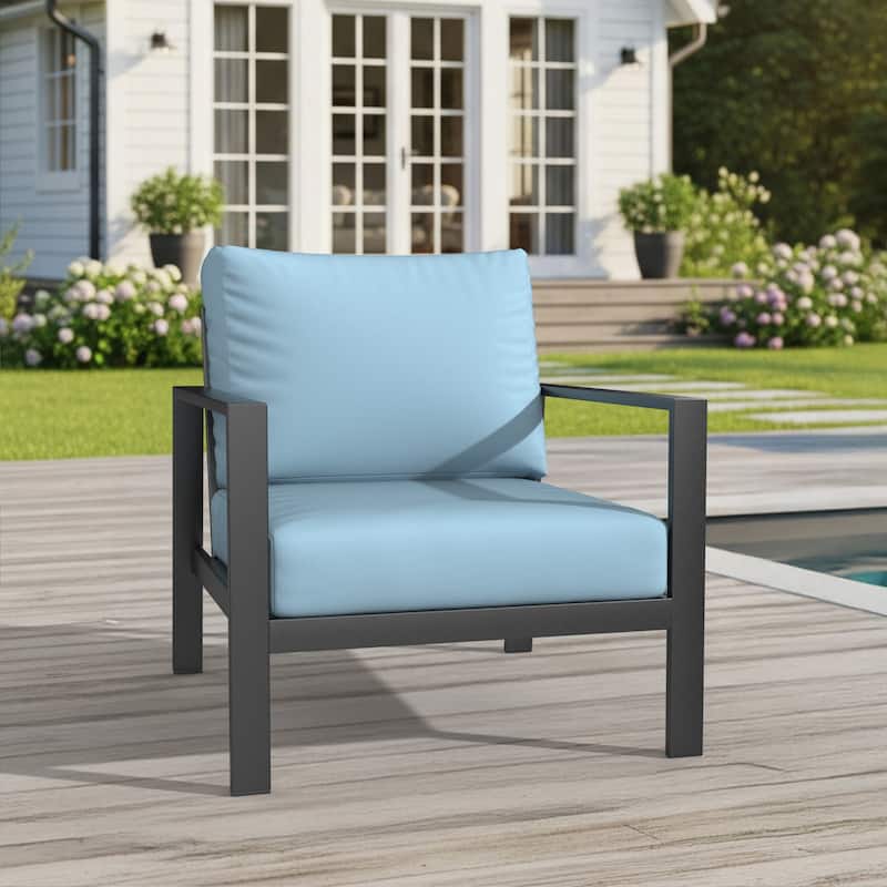 Sunbrella Outdoor Deep Seating Cushion - Seat 25 x 25.5 x 5 Back 25 x 17 x 5 - Canvas Air Blue 