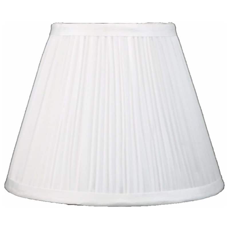 Softback Mushroom Pleated Lamp Shade, 5 inch Top, 9 inch Bottom, 7 inch Slant - Single - Off White
