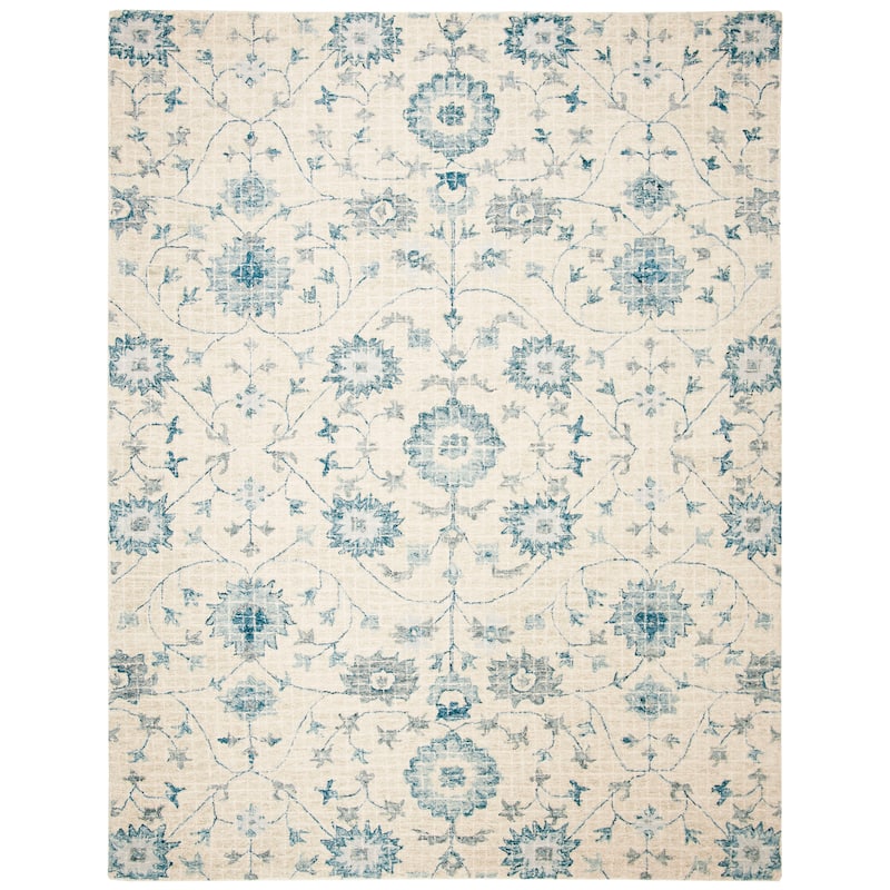 SAFAVIEH Handmade Blossom Samija Modern Floral Wool Rug