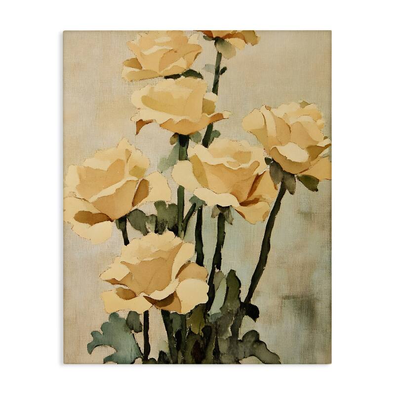 Stupell Vintage Roses Bundle Canvas Wall Art Design By Franklyn Gregory - 36 x 48