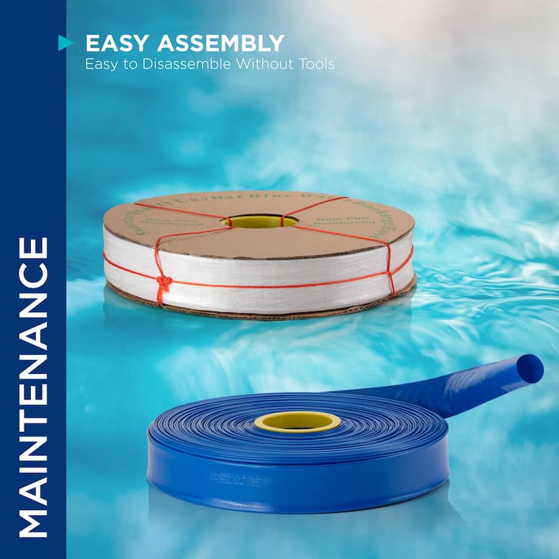 Alpine Corporation 300' PVC Lay-Flat Water Discharge Hose with Inside Diameter