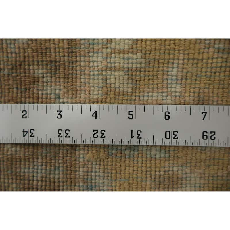 Hand Knotted Oriental 100% Wool Carpet Traditional All-Over Brown Ziegler Area Rug - 3' 11'' X 1' 11''