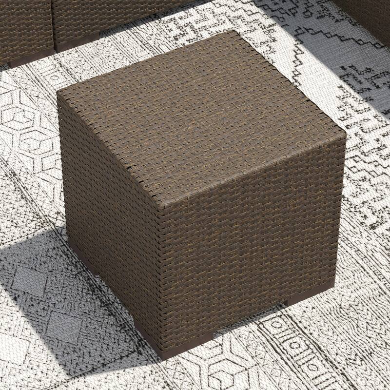 Corvus Oreanne 10-piece Brown Wicker Patio Furniture Set