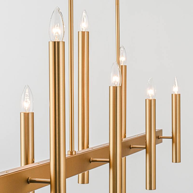 8-Light Modern Linear Candlestick Chandelier Kitchen Island Pendant Lighting