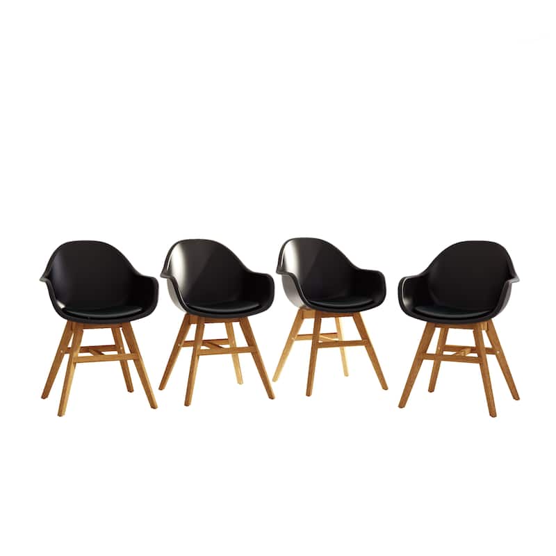 Midtown Concept Indoor Wood Dining Chairs - With Cushion (Set of 4)