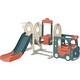 preview thumbnail 59 of 74, Freestanding Bus Toy with Slide and Swing - Indoor and Outdoor Playset for Toddlers with Basketball Hoop Red