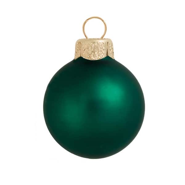 Shop 8ct Matte Emerald Green Glass Ball Christmas Ornaments 3 25