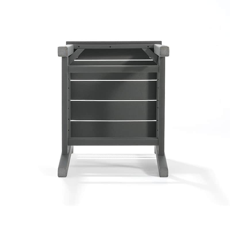 Armless Outdoor Chairs - HDPE Material Set of 2, Weather Resistant