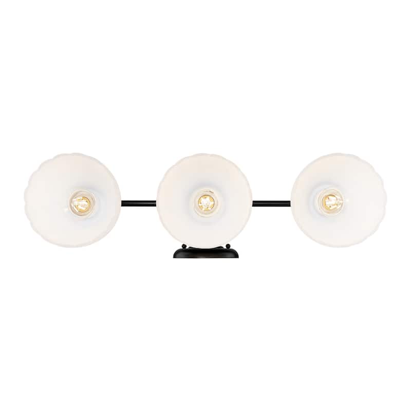 Golden Lighting Dorinda 3-light Vanity in Matte Black