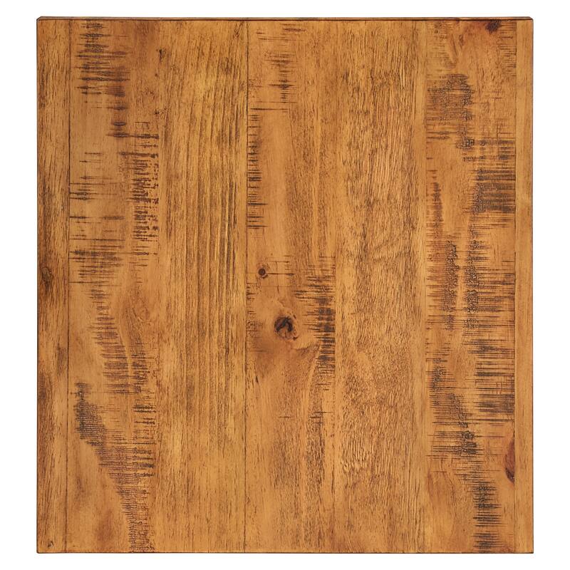 Bryson Rustic X-Base End Table with Shelf by iNSPIRE Q Classic