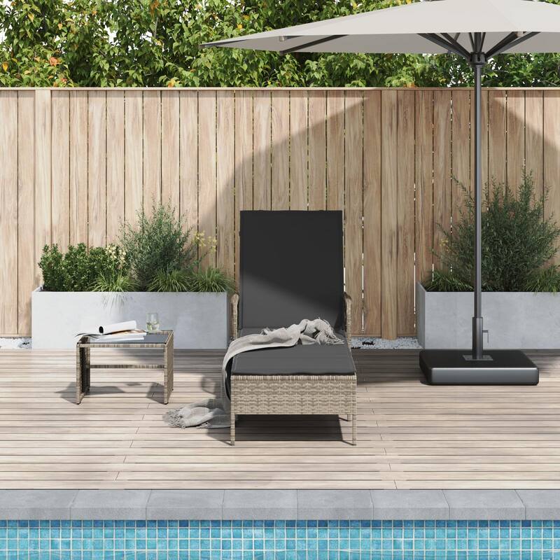 Adjustable Sun Lounger - 61.8 x 21.7 x 36.2 in