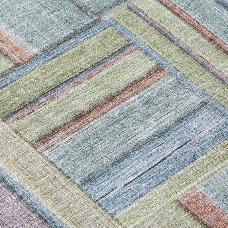 Machine Washable Indoor/ Outdoor Modern Weave Chantille Rug
