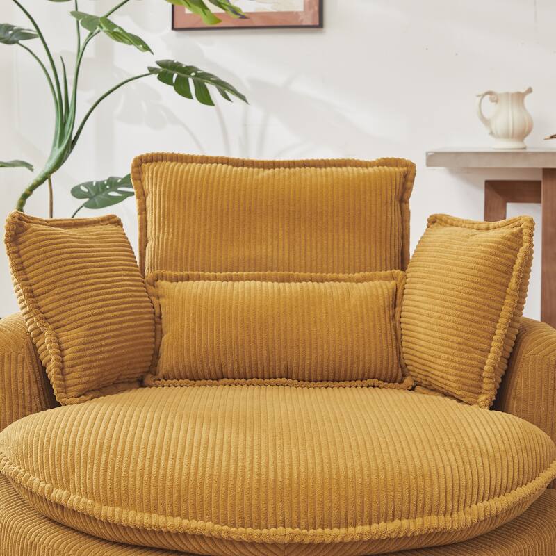 52" Cuddle Sofa Chair with Ottoman for Comfort