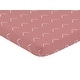 preview thumbnail 2 of 4, Sweet Jojo Designs Mauve Pink Boho Arrow Girl Fitted Mini Portable Crib Sheet Dark Rose Ivory Bohemian Farmhouse Shabby Chic