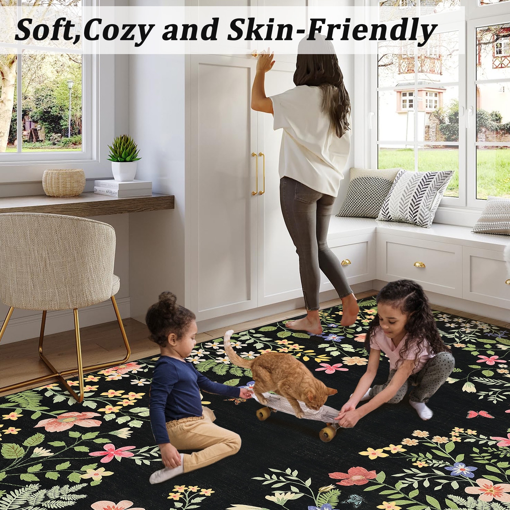 Garvee Vintage Floral Botanical Area Rugs Indoor - On Sale