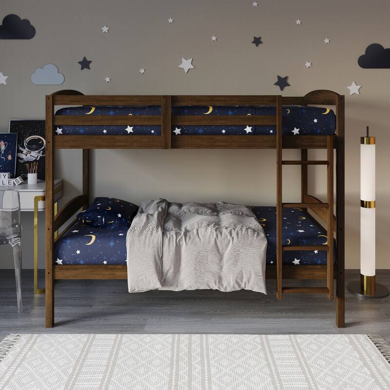 CraftPorch Contemporary Twin Over Twin Bunk Bed
