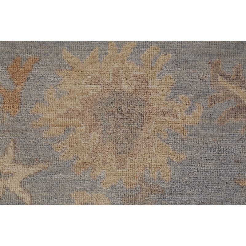 Hand Knotted Oriental 100% Wool Carpet Transitional All-Over Navy Blue & Blues Oushak Area Rug - 10' 0'' X 8' 1''