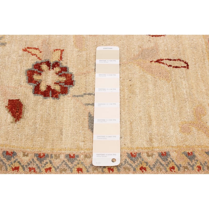 ECARPETGALLERY Hand-knotted Peshawar Oushak Cream Wool Rug - 9'1 x 12'0