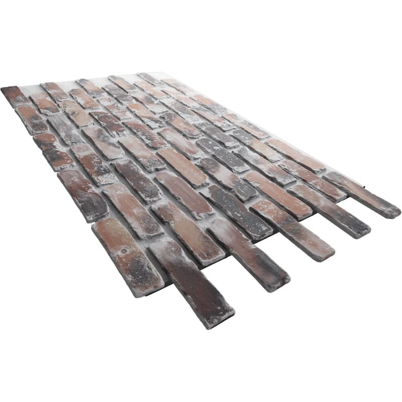 EverStone Aged Brick Faux Brick Panel, 46 7/8"W x 27"H x 1 1/4"D