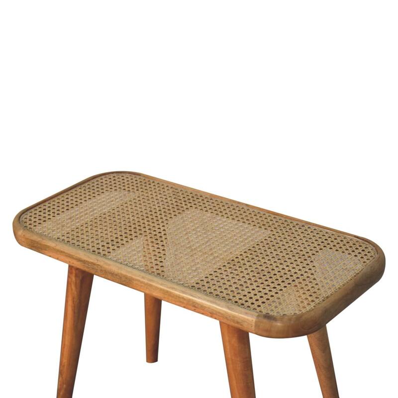 Artisan Furniture Solid Wood Larissa Rattan Bench