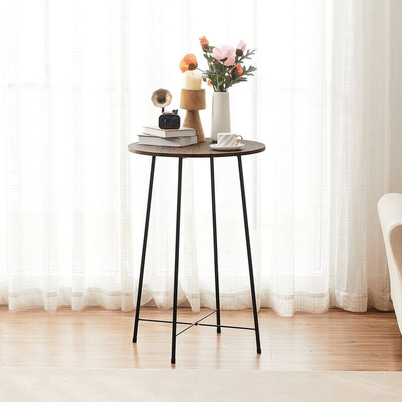 Taomika, Bistro Pub Table Round Dining Table-Brown/Black/Coffee/Maple Color-Four Colors