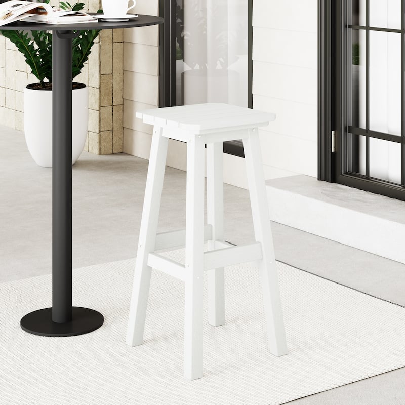 Polytrends Laguna Hdpe All Weather Outdoor Patio 29" Square Bar Stool