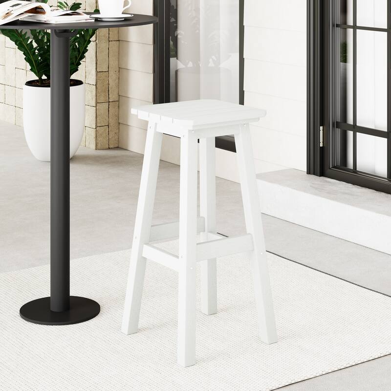 Laguna Hdpe All Weather Outdoor Patio 29" Square Bar Stool