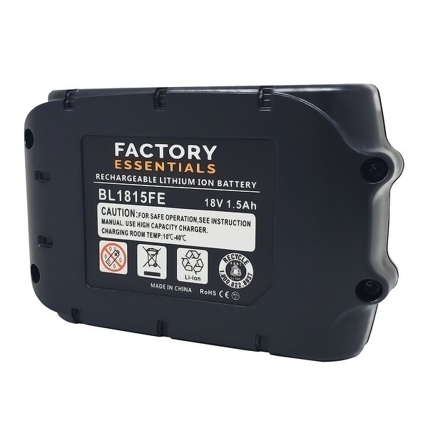 Factory Essentials Battery for Makita Lxph01 Xph01z XSS02Z Power Tools Bl1815 1.5Ah 18V - 2 Pack, Black