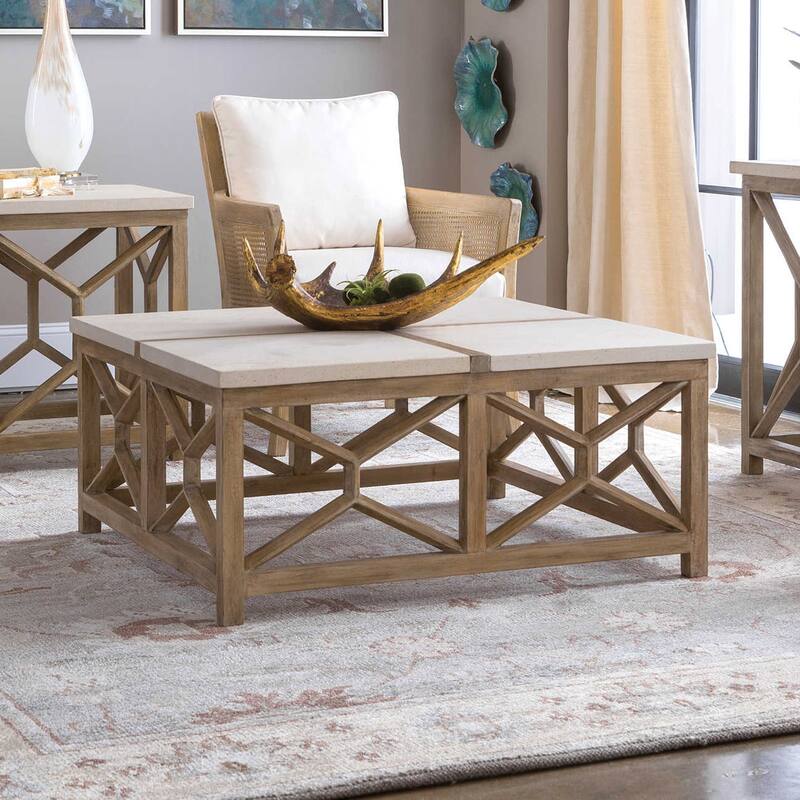 Uttermost Catali 40" Long Java Wood Coffee Table - Washed Natural