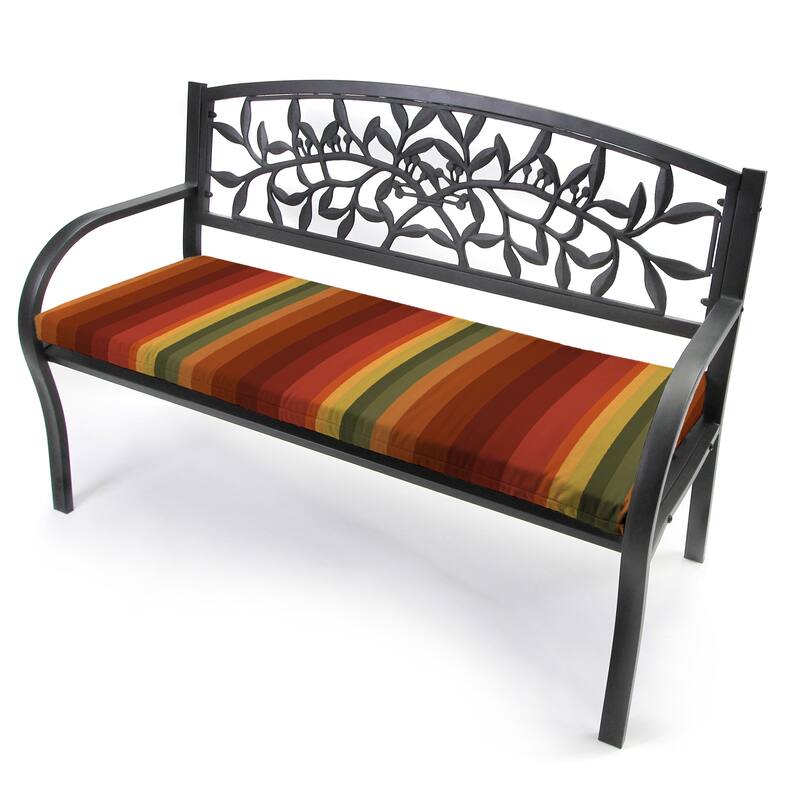 48" x 18" Outdoor Bench Cushion with Ties - 18'' L x 48'' W x 3.5'' H
