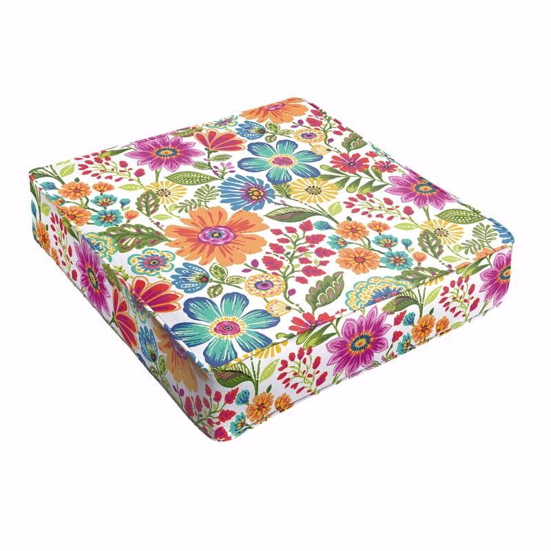 Sorra Home Outdoor Corded Deep Seating Cushion - Poly Gregoire Prima - 23.5 in W x 23 in D x 5 in H