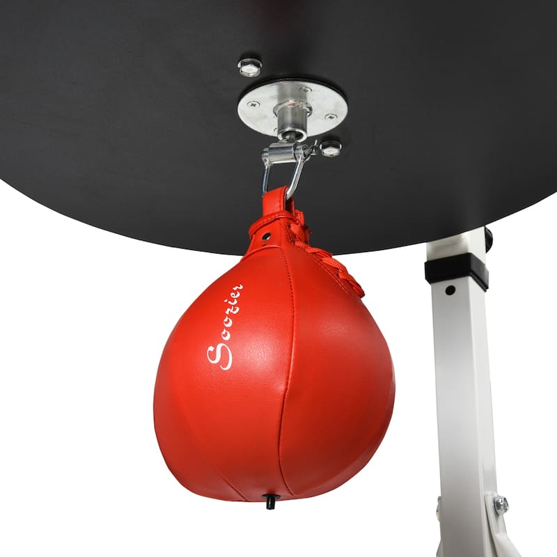 Soozier Free-Standing Speed Bag Platform Punch Bag Station Boxing Stand Heavy Duty Frame White