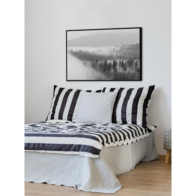 The Fog Is Coming Floater Framed Print on Canvas