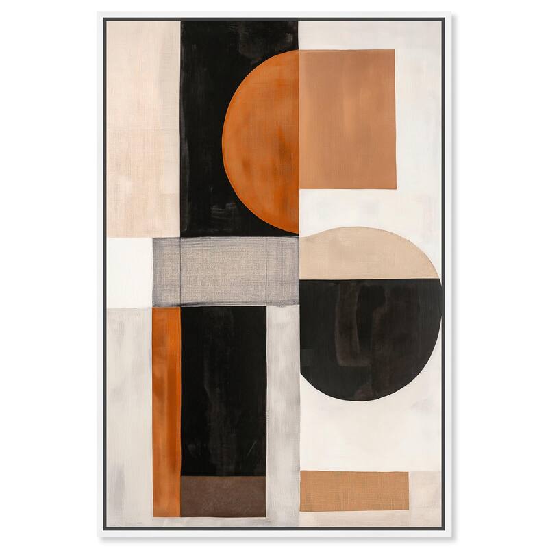Divided Circle I Canvas by Art Remedy - 30" x 45" - White