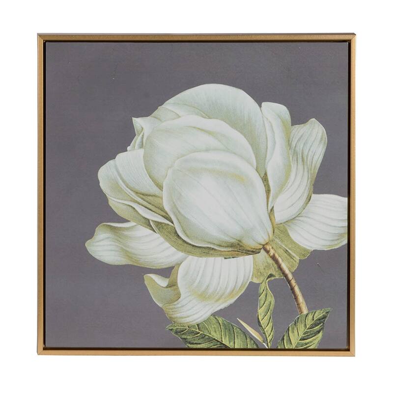 Modern White and Gold Botanical Wall Decor with Pine, for Living Room Dining Room Bedroom Hallway Set of 4