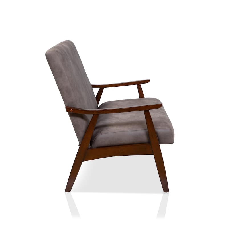 Balf Contemporary Faux Leather Loveseat Bench by Furniture of America