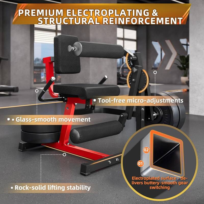 AECOJOY Leg Extension and Curl Lower Body Workout Machine, Heavy Duty Adjustable Leg Rotary Extension