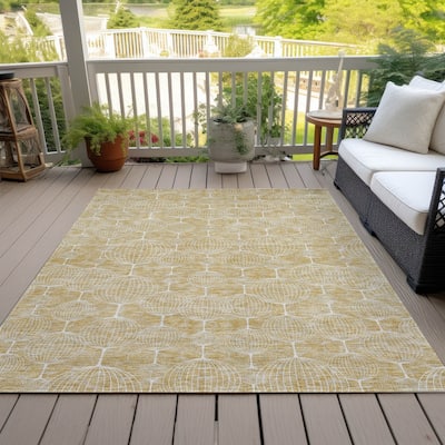 Machine Washable Indoor/ Outdoor Chantille Modern Decor Rug