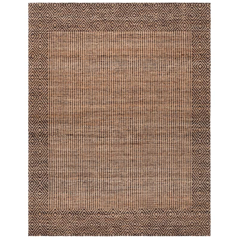 SAFAVIEH Flatweave Natural Hatemina Fiber Farmhouse Hemp Rug - 8' x 10' - Natural/Brown