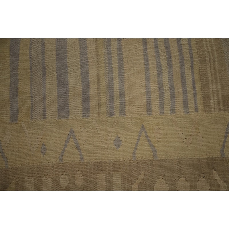 Hand Woven Oriental 100% Wool Carpet Southwestern Tribal Yellow & Gold Kilim Area Rug - 8' 0'' X 4' 10''