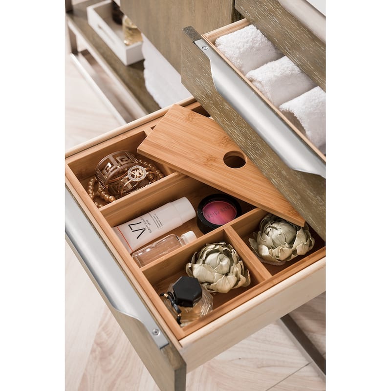 James Martin Vanities Columbia 48" Single Vanity, Latte Oak with Brushed Nickel Hardware