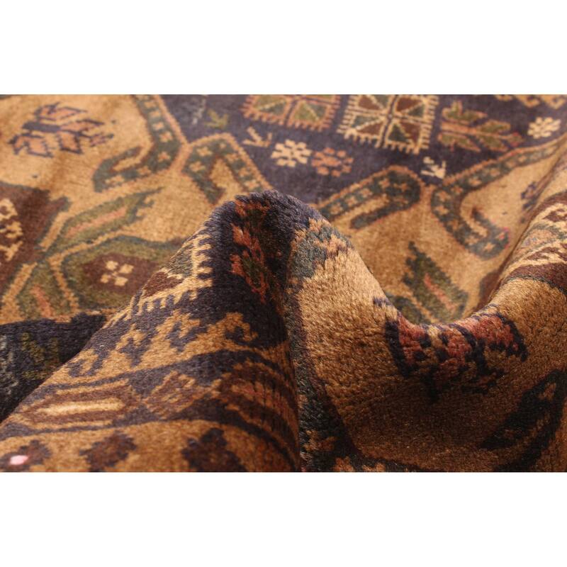 ECARPETGALLERY Hand-knotted Teimani Dark Navy Wool Rug - 2'7 x 4'4